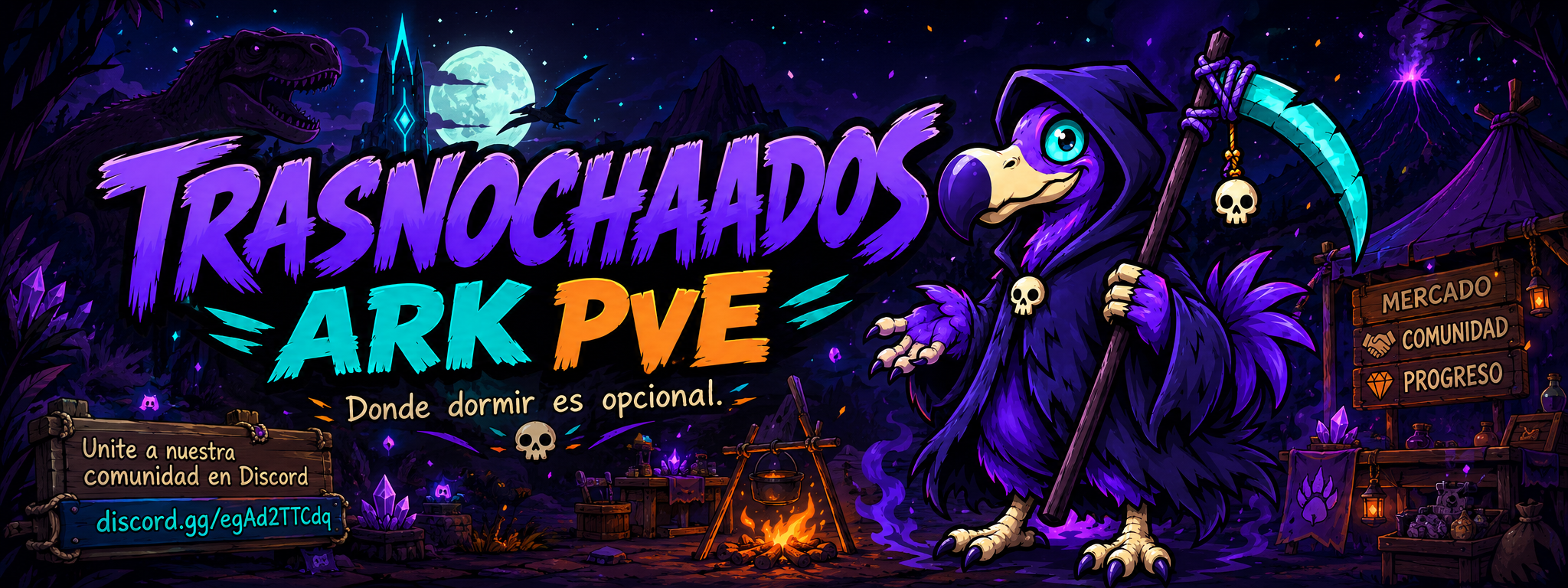 TRASNOCHADOS ARK PvE — Donde dormir es opcional